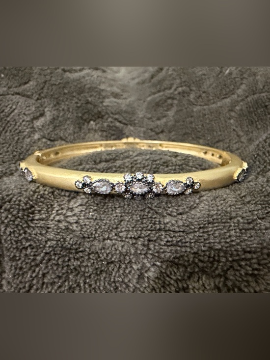 Uptown Jewelry - Gold-Tone Crystal Accent Women's Bangle Bracelet